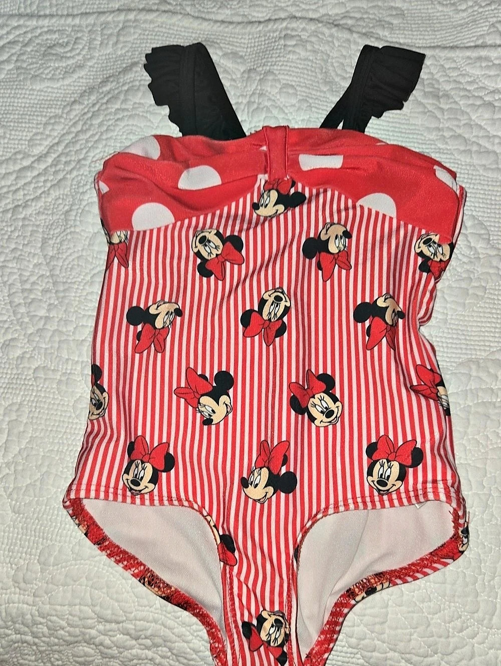Disney Junior Minnie One-Piece Swimsuit Baby 18M Like New